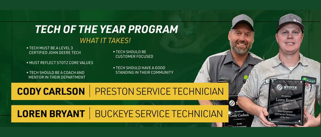 Cody Carlson and Loren Bryant as Technicians of the Year